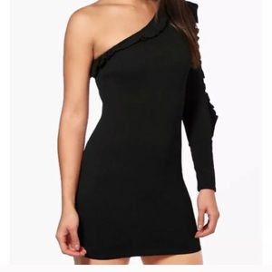 One sleeve body con dress